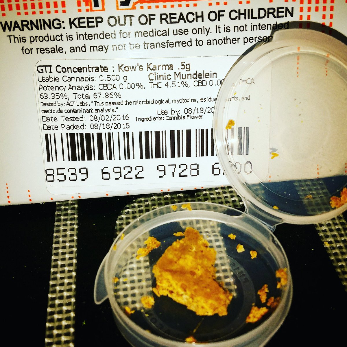 CowItscow3's tweet photo. Thanks @GTIClinicIL @ClinicMundelein honored and humbled to have a concentrate! #kowskarma #ms #illinois #concentrat https://t.co/RrK1gaMMu7