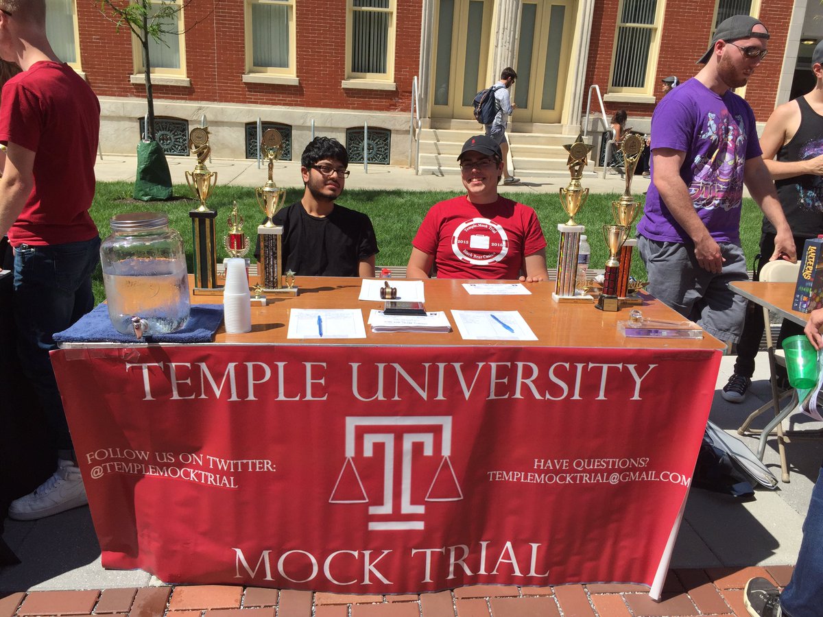 Come visit us at templefest to learn more about temple mock trial!!!