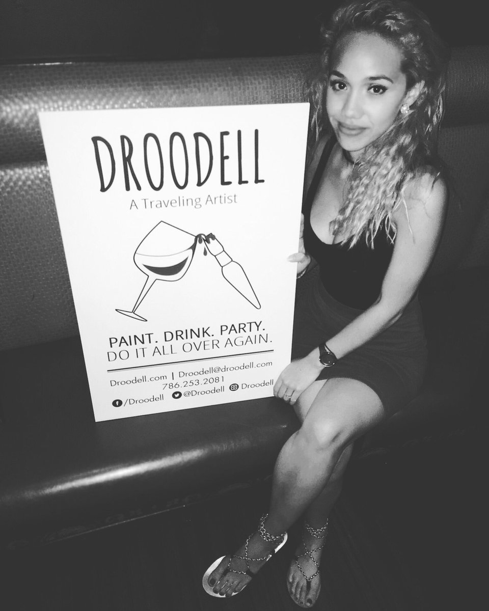 Droodell's tweet image. Paint. Drink. Party. Do it all over again• our mobile painting studio comes to you so you have the funnest time! 🍾🎨🖌