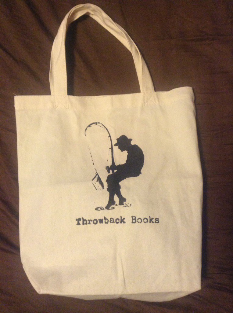 throwbackbooks's tweet image. It's just too fun to say: Throwback Book Bag! #small press #swag