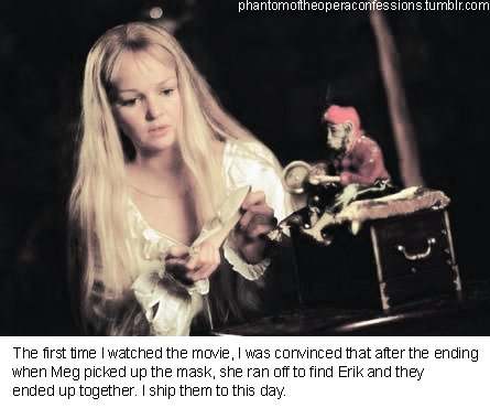PuppetFixYou's tweet image. // Yeah, sometimes I'm like this, other times I ship Meg with Raoul, more others I ship Christine and Phantom :3