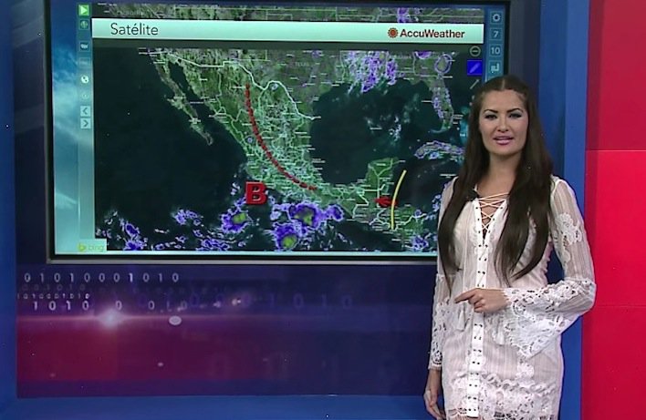 Nearly-naked weather girl sparks outrage by presenting 