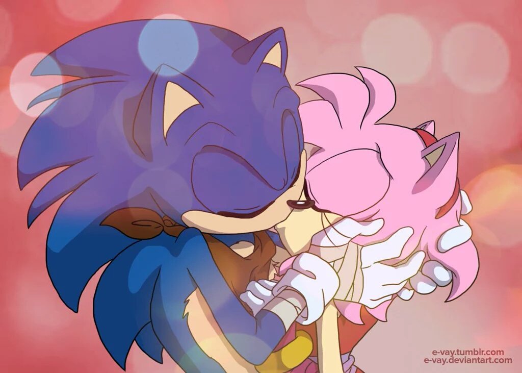 Nitro on X: Sonamy is love 💙💗💘 #SonAmy #SonicTheHedgehog https