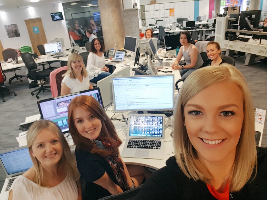 kelseyredmore's tweet image. Girl power on the news desk today! ✌#whoruntheworld
