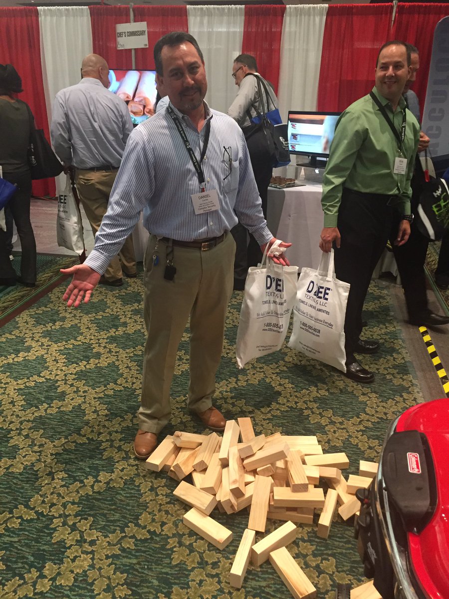 WeServeOrlando's tweet photo. Come see Towne Park at booth 1105 at the @The_Caribe #jenga #jengafail  @TownePark @CFHLA #HEAT https://t.co/pUApMBgqaZ