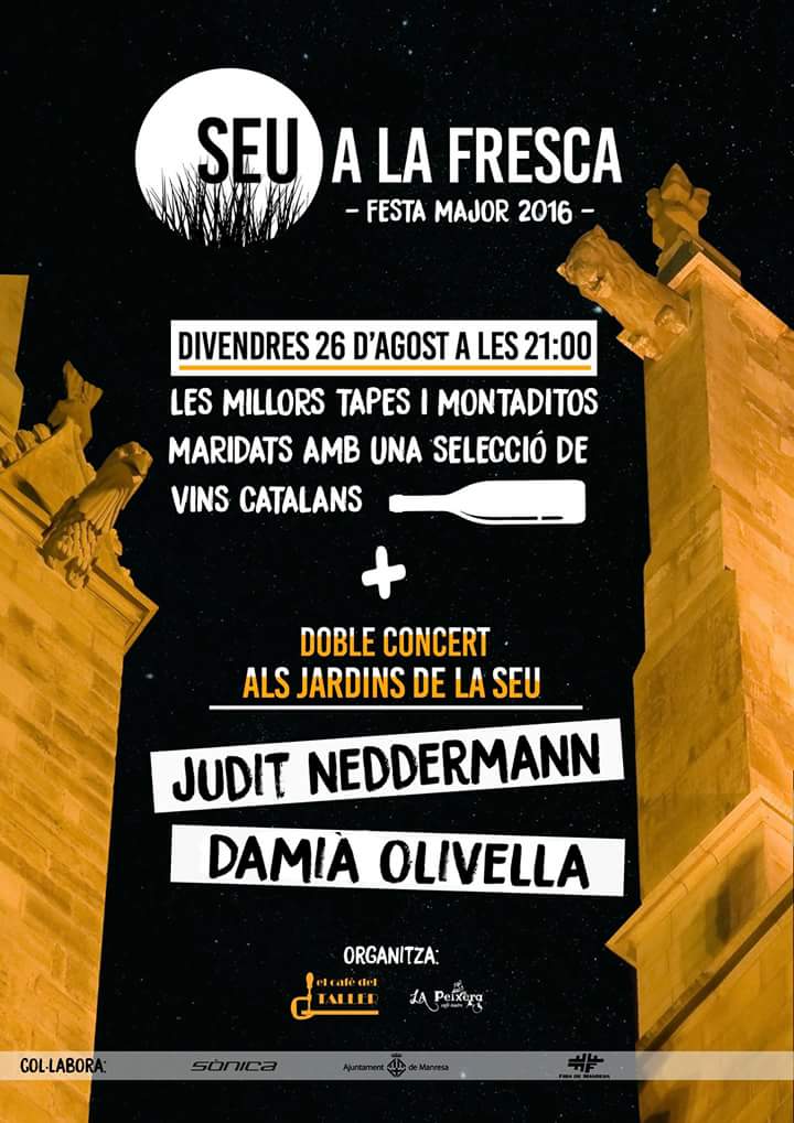 Amb ganes d'escoltar al <a href="/damiaolivella/">Damià Olivella</a> i a la <a href="/juditneddermann/">Judit Neddermann</a> aquest divendres a la Festa Major de #Manresa!!
