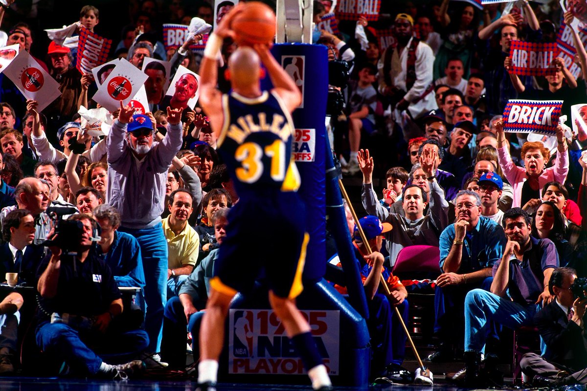 NBAcom's tweet photo. Happy 51st Birthday to HOFer, @Pacers legend &amp; TNT analyst @ReggieMillerTNT!

WATCH: https://t.co/s1Vo6NAP79 https://t.co/FNo12FP9BT