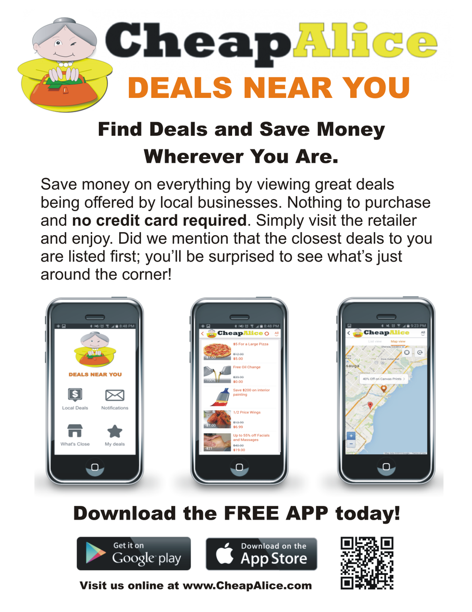 PlaqueBurlingTN's tweet image. 1st deal posted, great new app for smart phone Cheap Alice Burlington On
#save #Burlington cheapalice.com