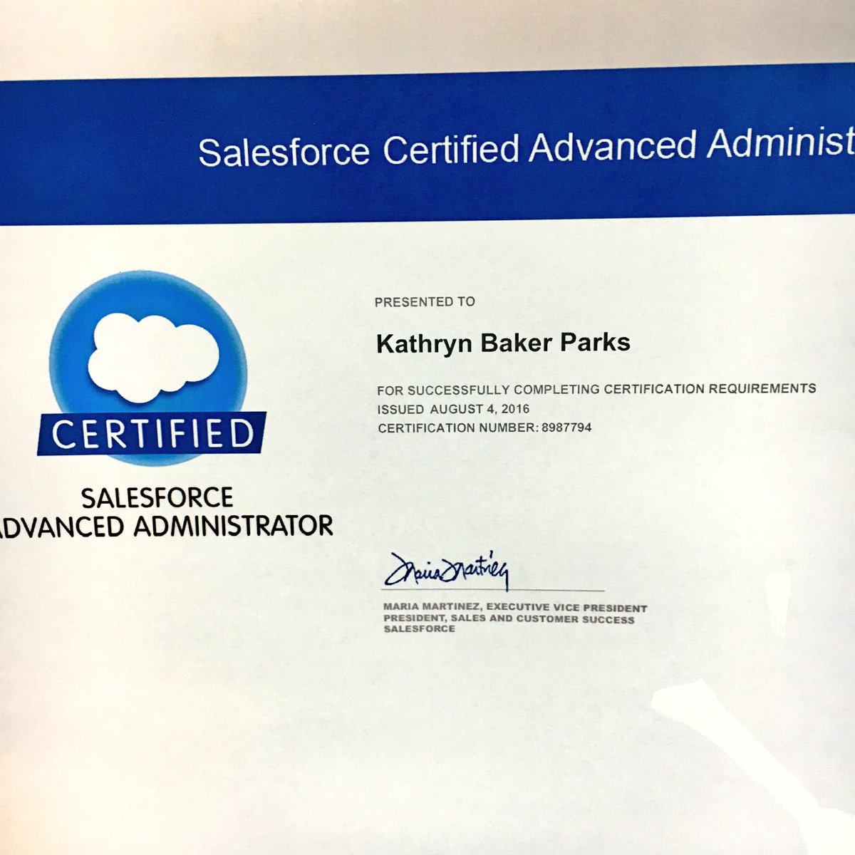 kbakerparks's tweet image. It's official!  I'm a Salesforce Certified Advanced Administrator #salesforce #advancedadmin