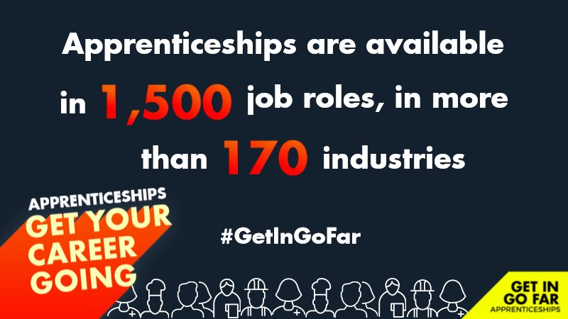 Lots of #apprenticeships are on offer, so you can find one that's right for you! getingofar.gov.uk #GetInGoFar