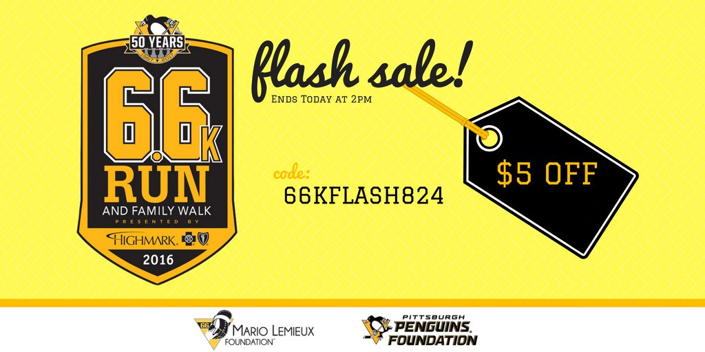 pensfoundation's tweet photo. Dash to today's flash sale &amp; keep pace in the #Pens 6.6K race! https://t.co/kjLVy7oyy1 https://t.co/6XZNbJ5gDk