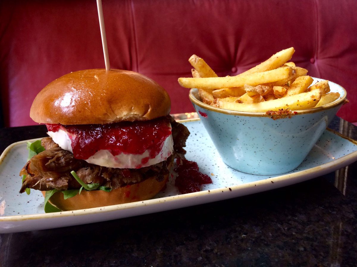 Salt Marsh lamb, goats cheese and red Berry jam!