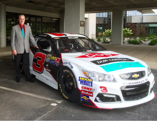 dowsilicones's tweet photo. Happy to be part of the #Dow family &amp; see the #Dowcorning logo on a race car again! Check out @chrisv250, w/ the car https://t.co/AHVoS2e338