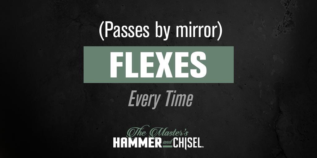 Thehammerchisel's tweet image. Who's that sexy person staring back at you in the mirror? That's a #HammerandChisel Master!