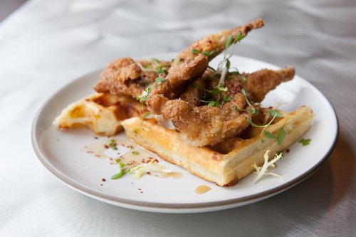 Star_Chefs's tweet photo. It's #NationalWaffleDay &amp; we're dreaming of @chefjohndasilva's cheddar waffle + fried quail: https://t.co/XFaSMHmvCW https://t.co/YRABYcx7mc