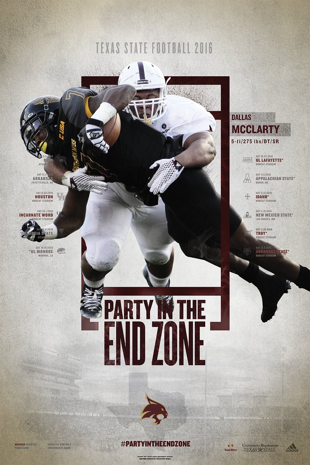 Texas State Football on Twitter: "The #TXST schedule poster is ranked #23 by @PosterSwag! #