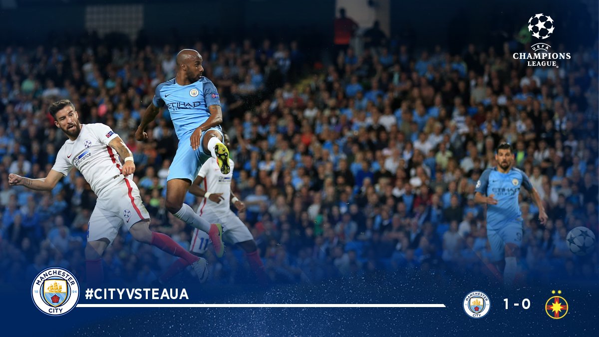 Fabian Delph's goal ensured City are in Thursday's draw! 

REPORT ⚽️ manc.it/2biYmbu #cityvsteaua #mcfc
