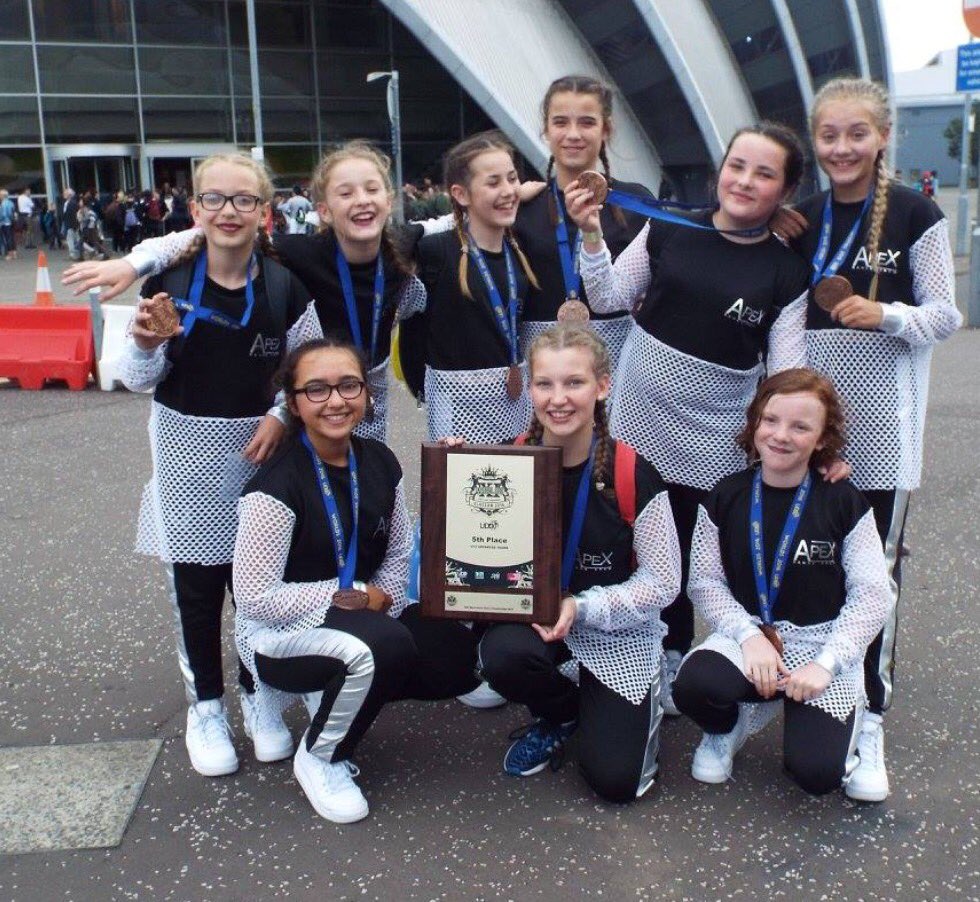 ApexDanceCrew's tweet photo. So proud of all the hard work these girls have put in over last few months. 5th U14 adv at WorldsXI @UDOStreetDance https://t.co/FmbY7E1UZb