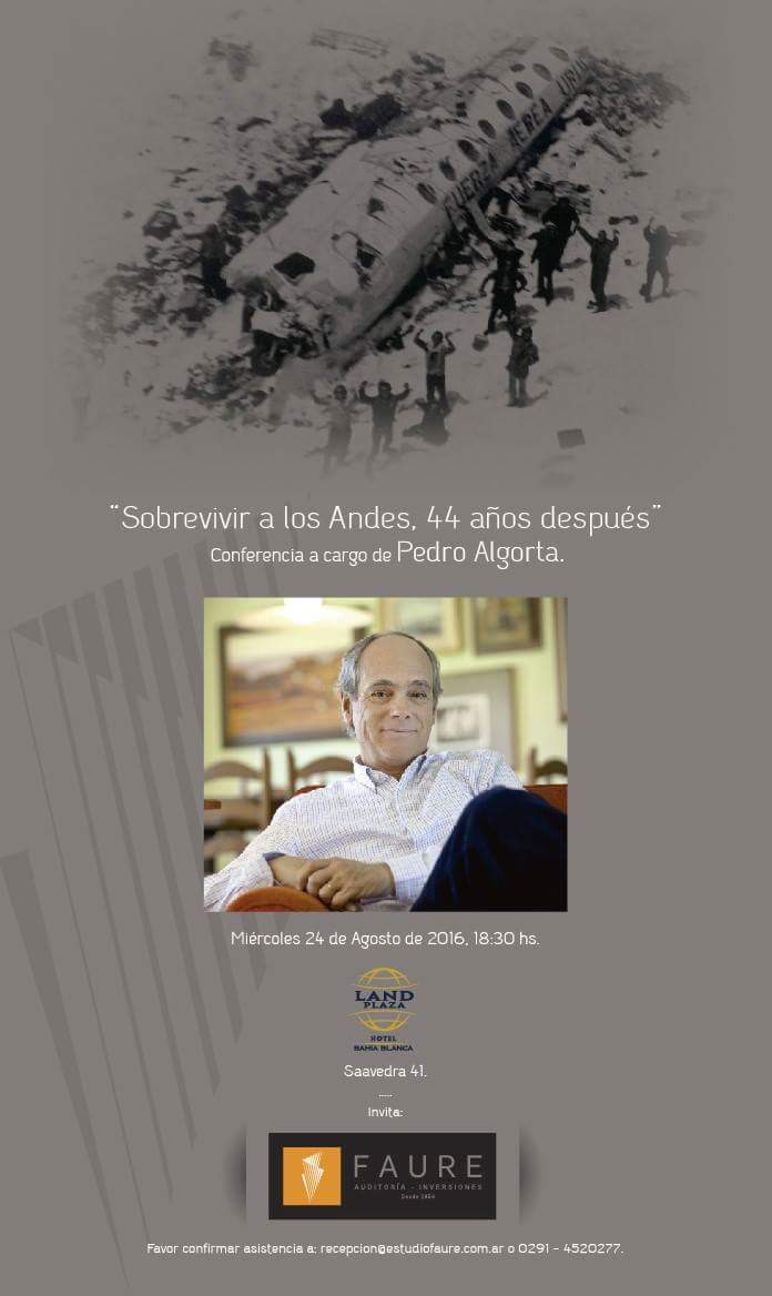 Estamos conversando con <a href="/pedroalgorta/">pedro algorta</a>, sobreviviente del accidente aéreo de los Andes. ¡Sintonizá <a href="/La100Bahia/">La 100 Bahía</a>!