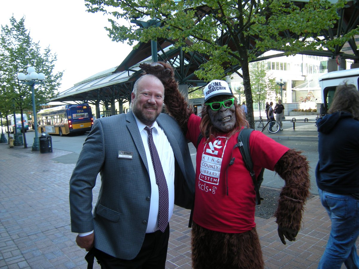 KCLS's tweet image. We're starting to see #bigfoot selfies, share yours with #sharekcls. 
@SoundTransit 1.kcls.org/2b2ynGl