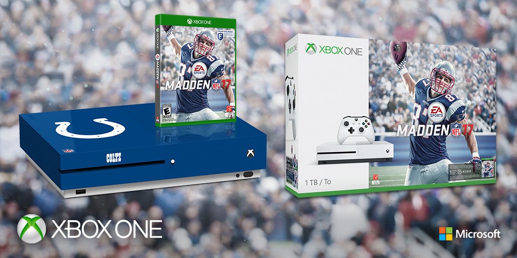 Colts's tweet image. RT for a chance to win a custom Colts #XboxOneS #Madden17 Bundle #XboxSweepstakes 

Rules: indcolts.co/xbox