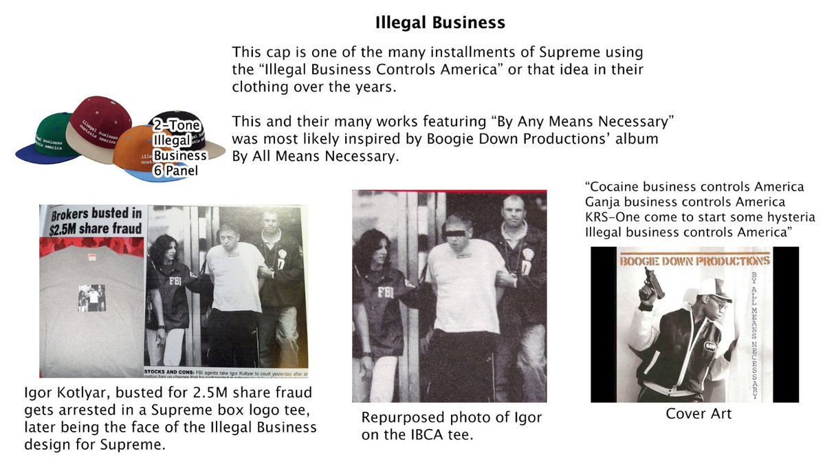 supreme illegal business tee