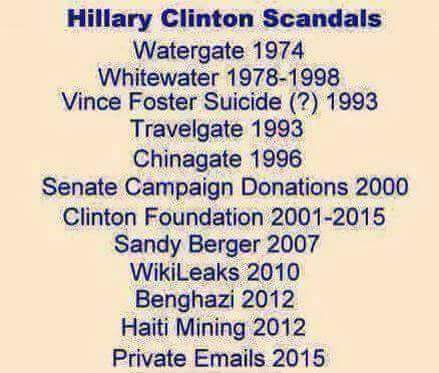 mrmrsnever's tweet photo. #IThinkItsOnlyFair that after @HillaryClinton past & present scandals she should b locked up ASAP #WednesdayWisdom https://t.co/ovElR8t9VP