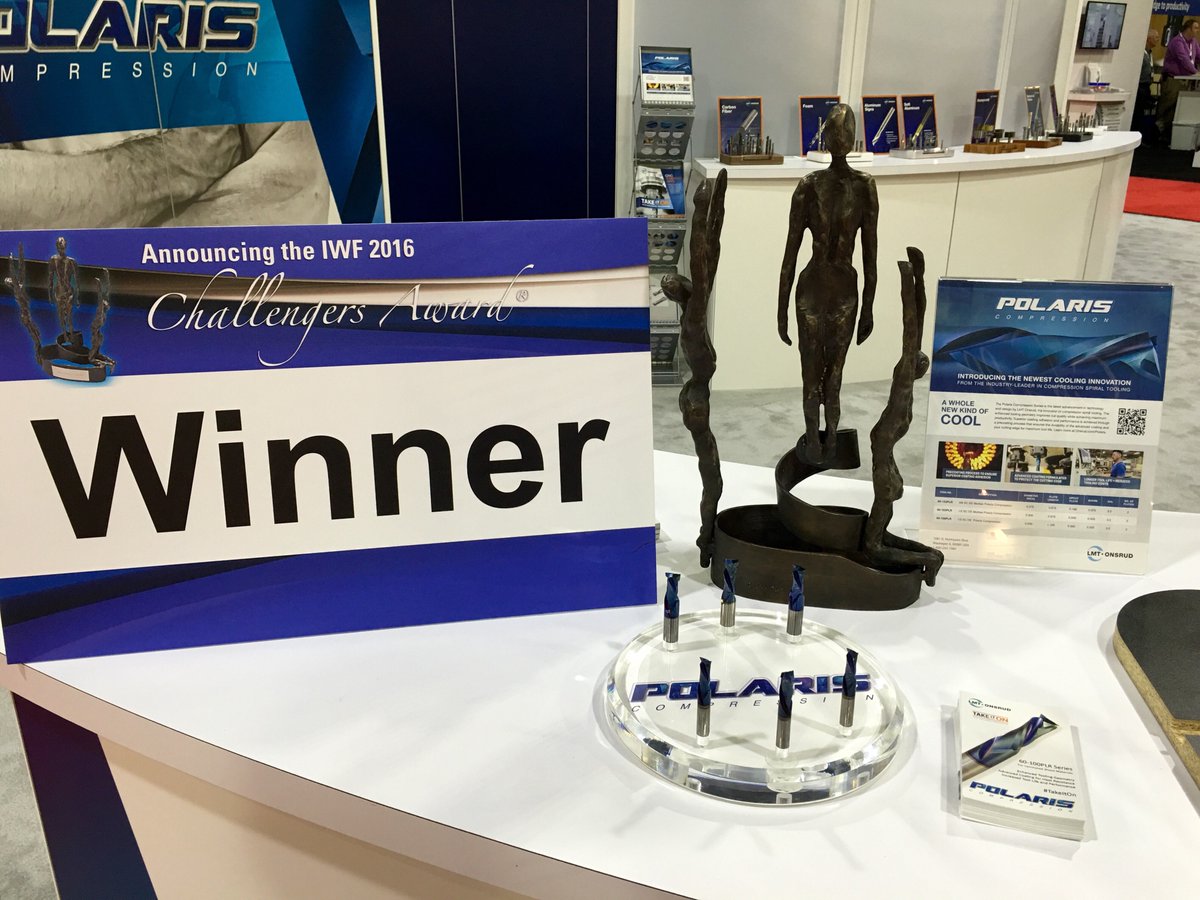 LMTOnsrudLP's tweet photo. #IWF16 Challenger Award Winner for our New Polaris Compression Bit! #woodworking #cnc https://t.co/0ABH3jlXDr https://t.co/7rfVhipjtX