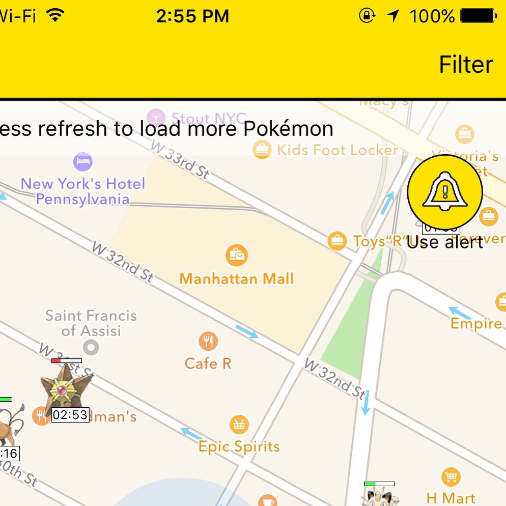 PokenetGo's tweet photo. Anyone starts to use the alert features? Lol https://t.co/IfIq4dqApZ