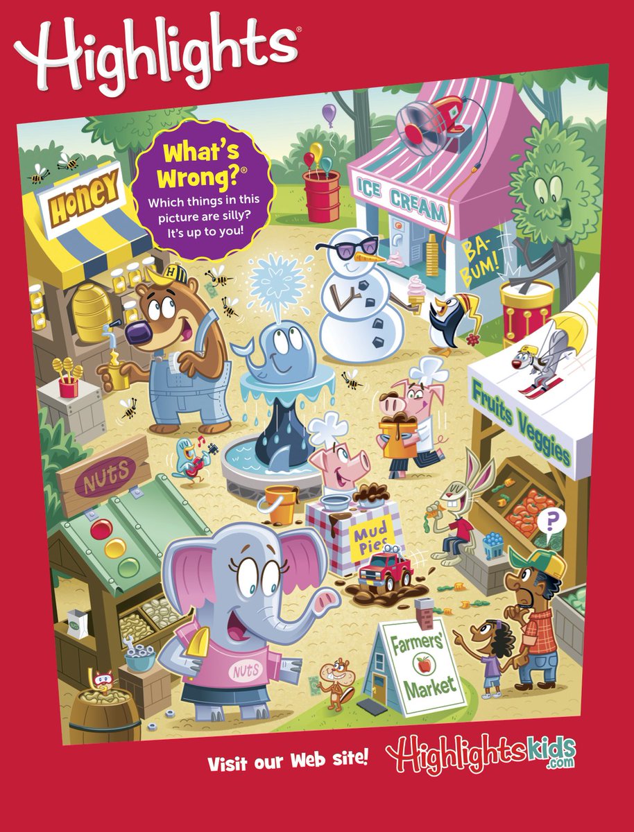 This isn't your average farmers market... how silly! Illustration by <a href="/gary_lacoste/">Gary LaCoste</a> #kidlitart