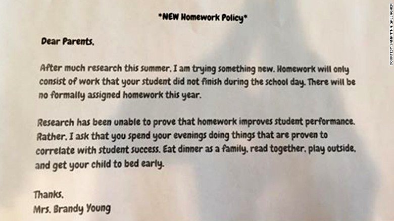 Texas Teacher Announces No-Homework Policy for Class yahoo.com/gma/texas-teac…