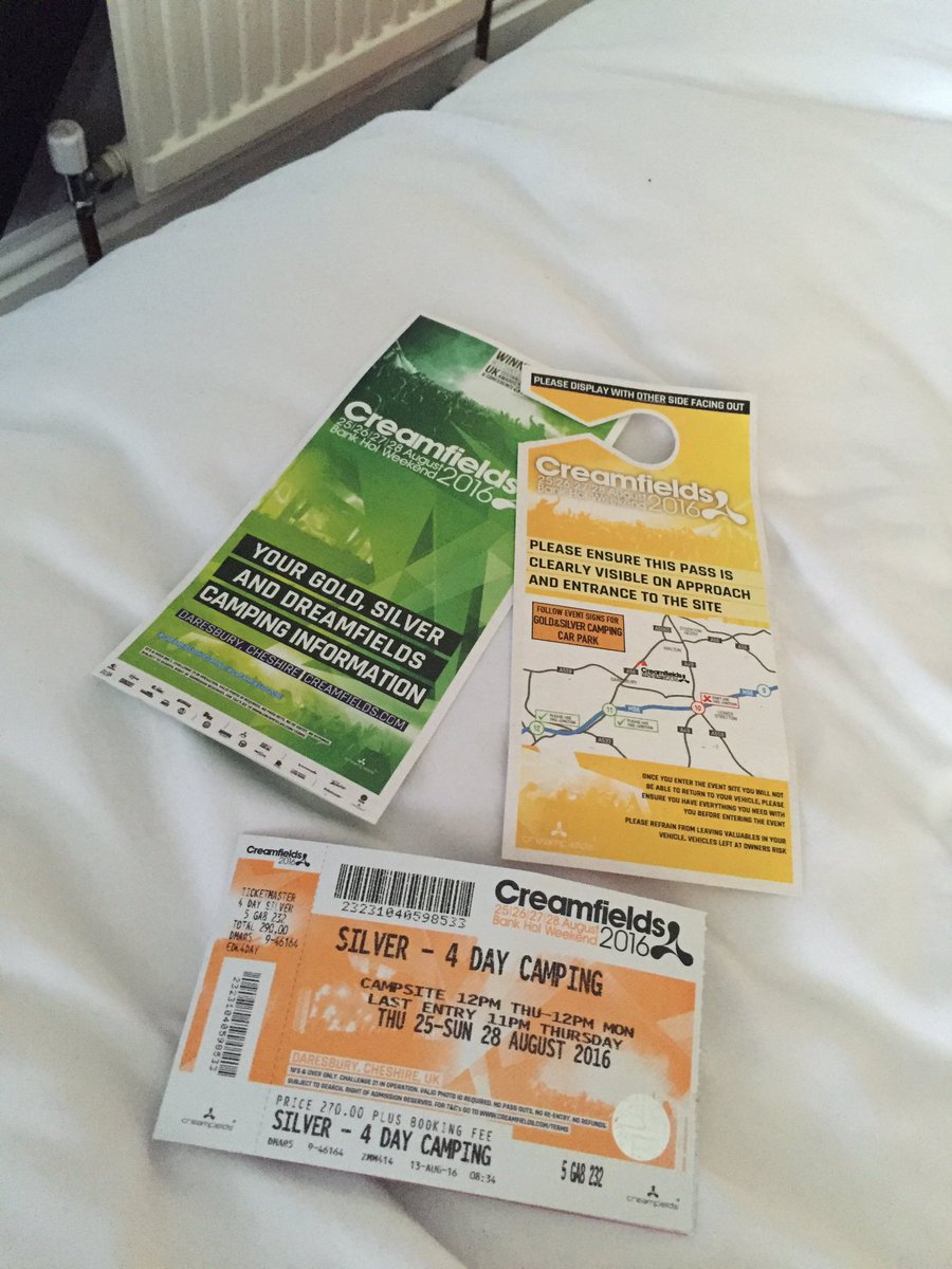 Creamfields silver 4day camping ticket for sale looking for £250 open to offers #creamfields #tickets #sale#camping