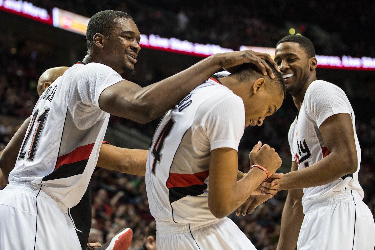 trailblazers's tweet photo. In honor of @NoahVonleh's 21st birthday, we're giving away 3 autographed basketballs » https://t.co/oXl6kJSuOG 🎉✏️🏀 https://t.co/xwz5R7xnah