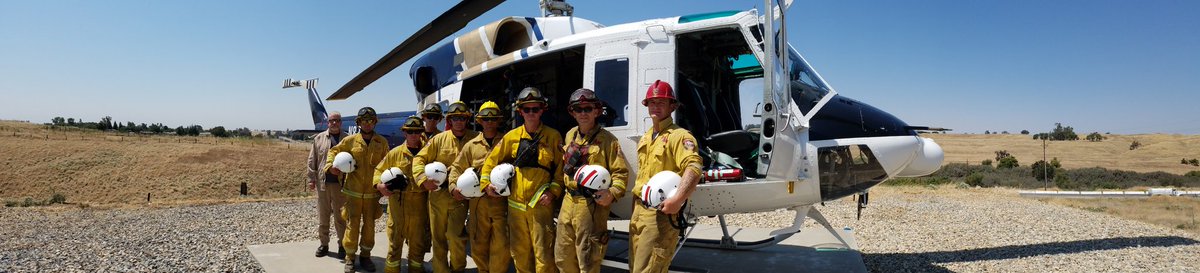 MClarke7News's tweet photo. And here's the crew. 'Copter just got back from 20+ days on #Soberanes fire, we talk about the experience, tonight. https://t.co/3syQKpKT87