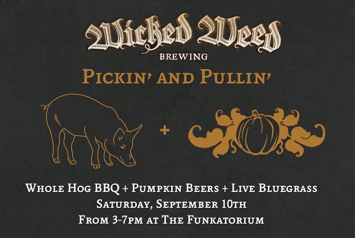 wickedweedbeer's tweet photo. Our yearly pumpkin beer celebration is right around the corner. Whole hog BBQ, live bluegr… https://t.co/9ino5sKKFf https://t.co/fP4UPgzDOD