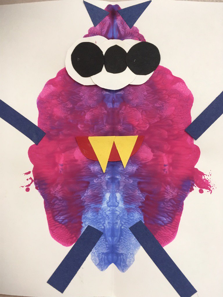 @SSESPrin <a href="/SevenSpringsEle/">Seven Springs Elem.</a> Having a blast in art! Primary kids learned about the day a monster came to art class!
