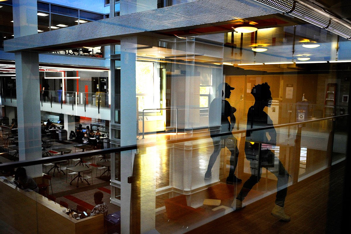 Dance in step: Christ Lokonda and JR Cius practice their moves on Tuesday 📷 <a href="/modoonophoto/">Matthew Modoono</a> northestrn.me/2bByyb9