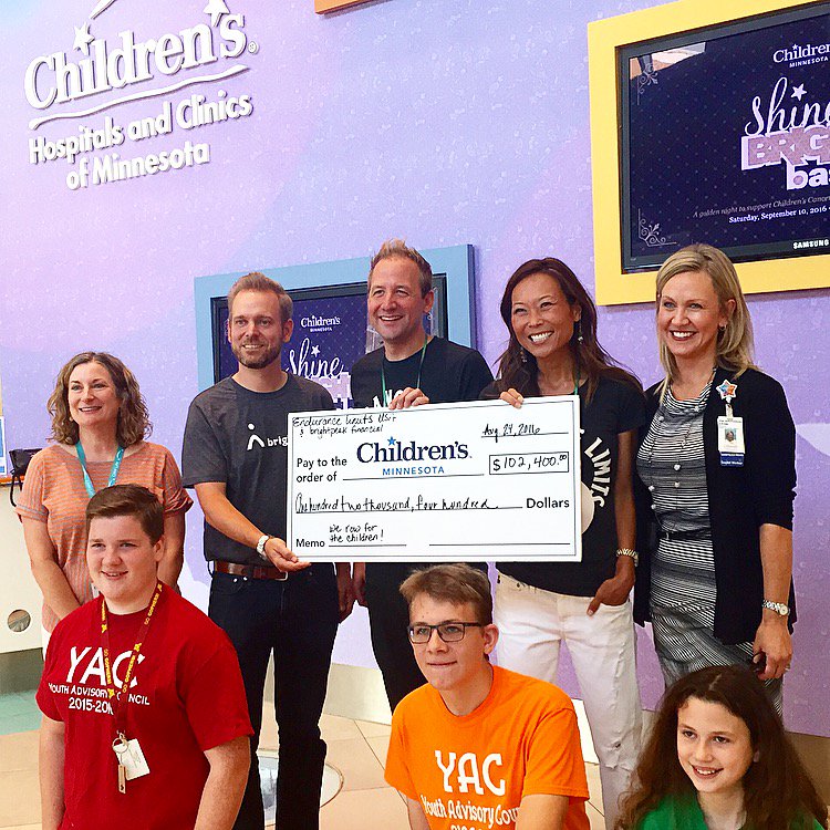 brightpeak's tweet image. brightpeak was at @childrensmn with @TeamEnduranceUS to present a check for $102,400 to their Charity Cares Program!