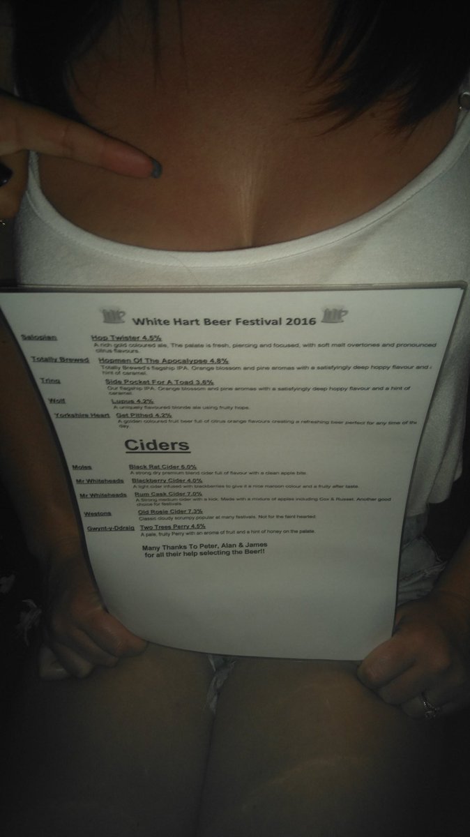 These are the #ciders available this weekend. (cleavage not available)