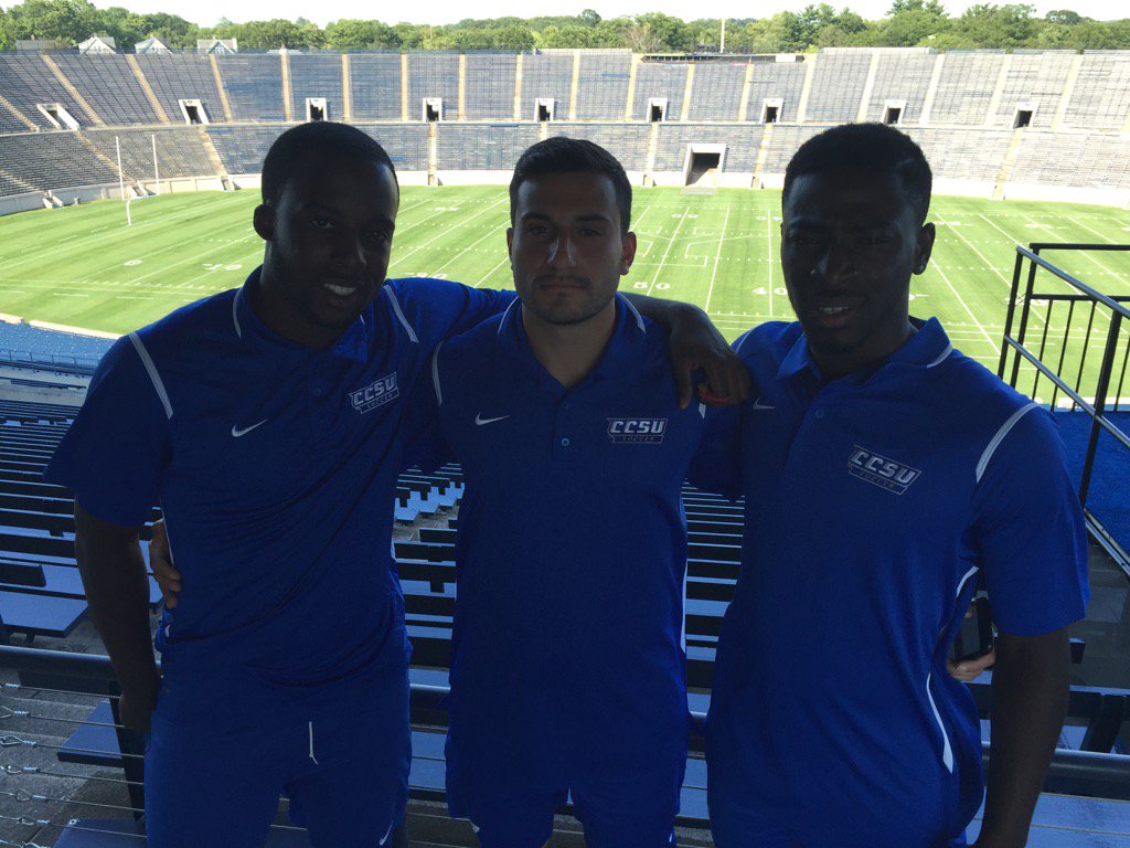 CCSUMensSoccer's tweet photo. Boys at the Yale Bowl https://t.co/gqljHEQlCB