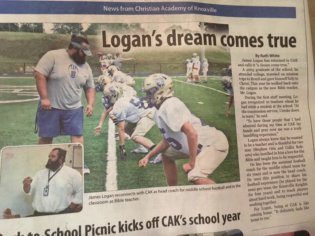 <a href="/knoxvillefca/">greaterknoxvillefca</a> salutes <a href="/CAK/">CAK</a> MS head football coach James Logan!! Lead on Coach!