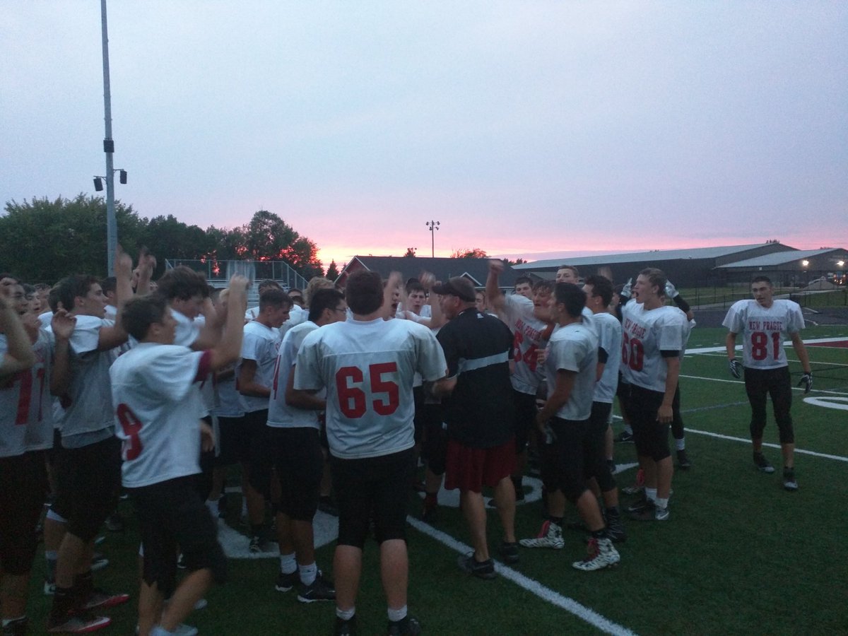NewPragueFB's tweet photo. Fun way to end a great day of practice. Getting ready for the scrimmage on Saturday! #Edge https://t.co/nWrk0OOrBN
