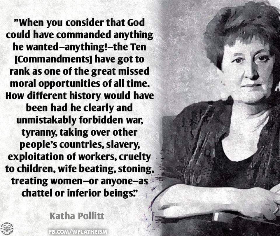 debrasrogi's tweet image. Love this... It's so true, proof that the 10 commandments were written by man not God!