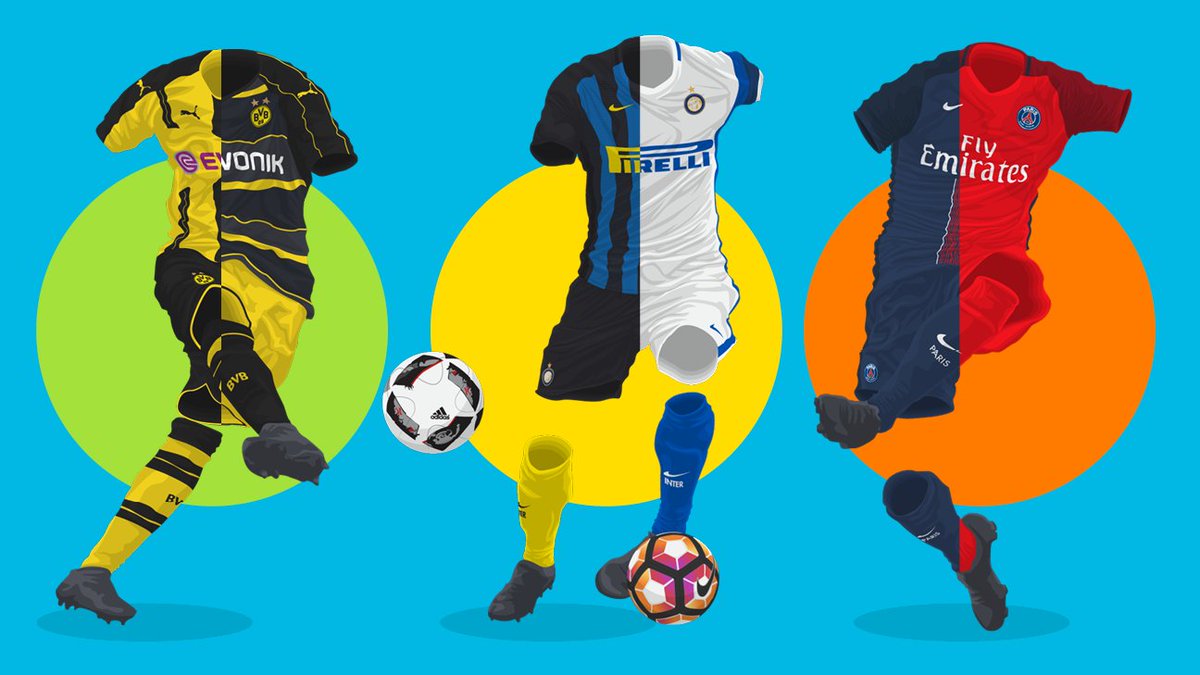 ESPNFC's tweet image. Europe's top teams are beginning their domestic seasons. Here's what they'll be wearing: es.pn/2bgwGoI