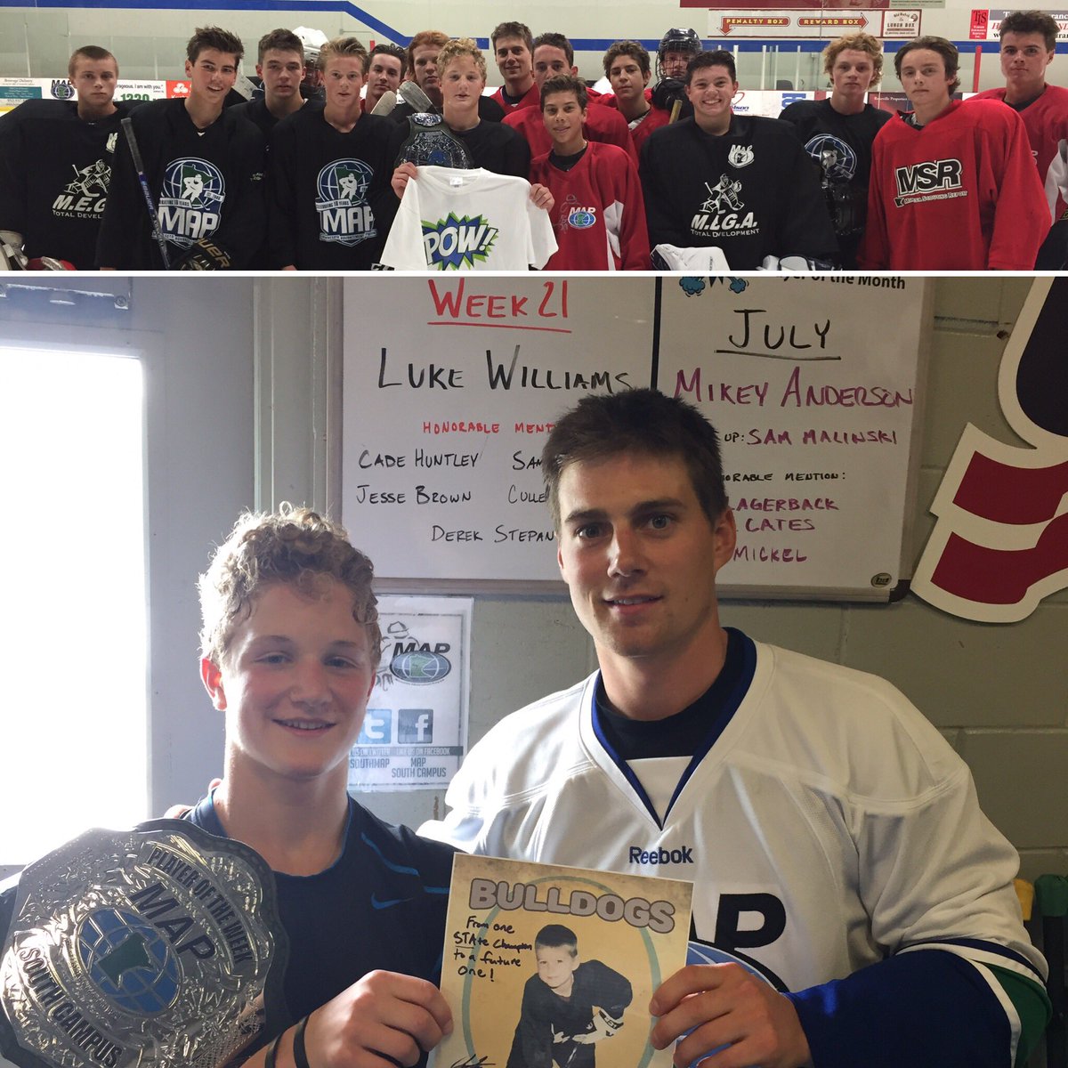 Our #POW <a href="/lukewilliams173/">Luke Williams</a> was honored today with his belt and an autographed <a href="/Jcrandall25/">Justin Crandall</a> vintage staff card #cadets