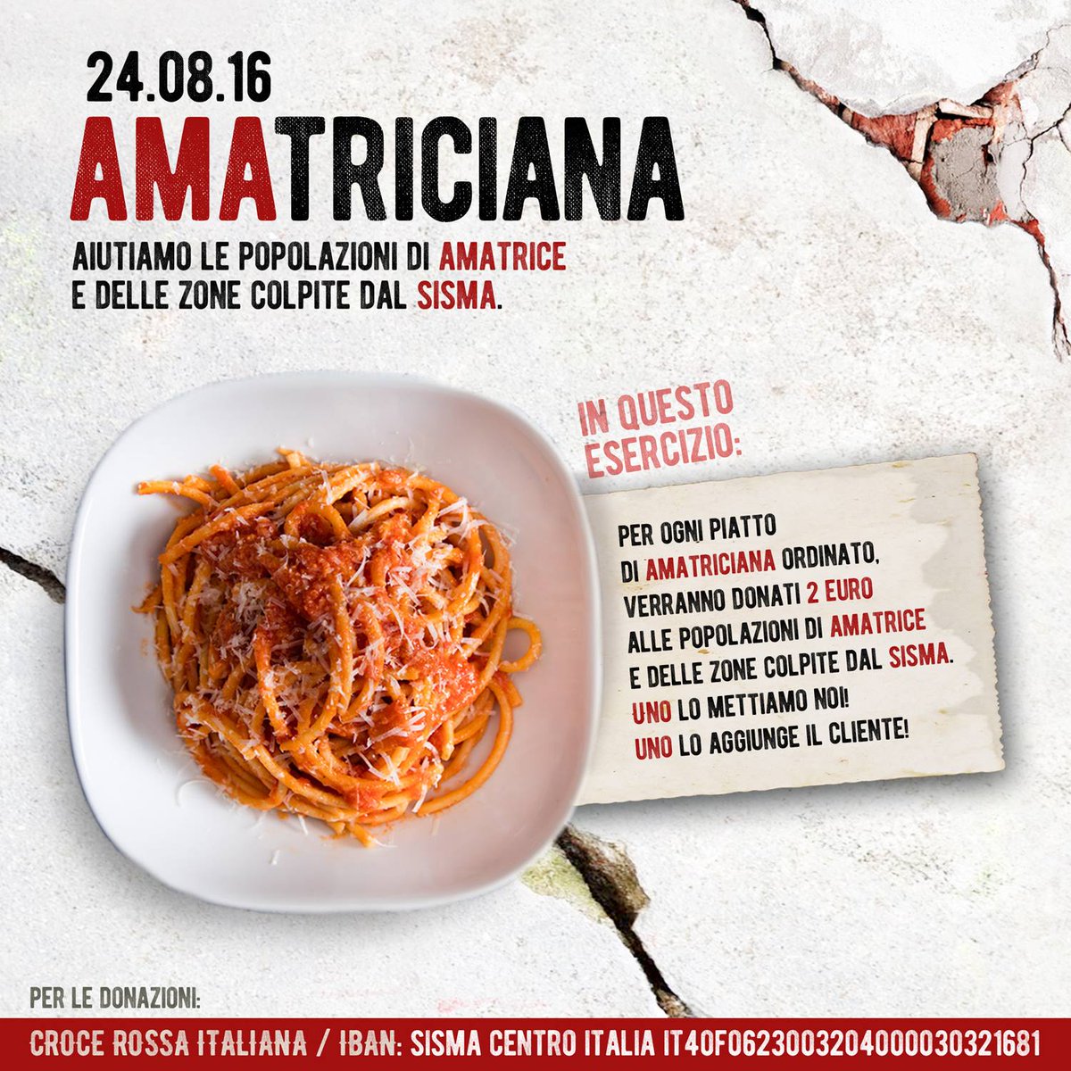 voceditalia's tweet photo. Aiutiamo le popolazioni colpite dal #TerremotoItalia con una #amatriciana https://t.co/5S9bCEyPLr