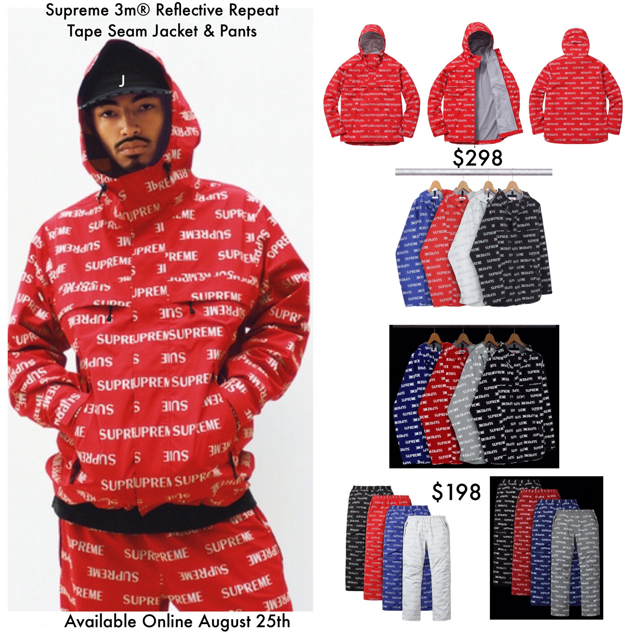 Supreme 3m reflective repeat jacket 2025 Supreme 3m reflective repeat jacket 2025