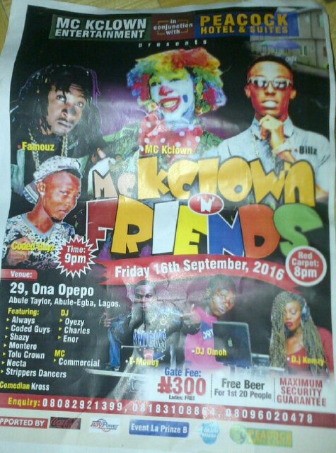 Don't miss it for anything in the world cos its gonna be banging