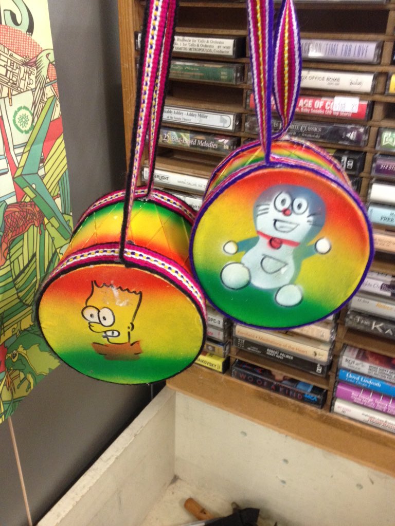 BobbiPalace's tweet photo. was rly tempted to buy these bart and doraemon bongos today. maybe i fucked up. https://t.co/8mbltew1Fz