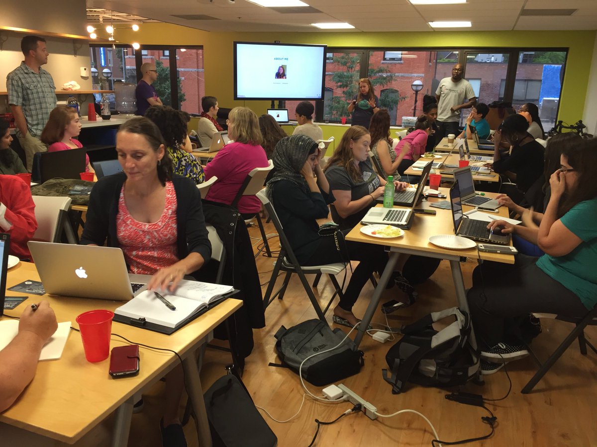 GDIAnnArbor's tweet photo. Kicking off Intro to Coding with @atomicobject, @TheIronYard, and @rabergman!! #GDIA2 https://t.co/pOA59sGVXr